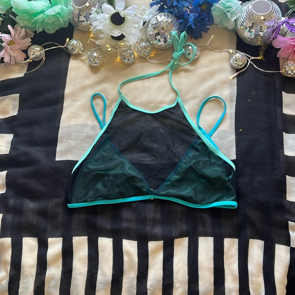 Mesh Halter Bikini Top